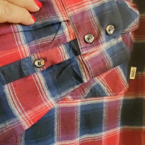 MEN'S VANS OFF THE WALL PLAID SHIRT SZ XL - Picture 4 of 7